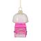 3.5" Pink, White & Gold Cotton Candy Machine Glass Christmas Ornament